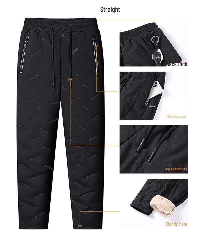 Men's Winter 2025 Velvet Warm Pants - Super Thick Lambskin for Extreme Cold, Minus 40 Degrees.