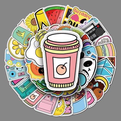 53 Small Fresh Cartoon Waterproof Suitcase Suitcase Bicycle Decoration Car Stickers