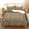 Leopard Print Duvet Cover Set King Queen Full Size Polyester Bedding Set African Animal Cheetah Print Perfect For Man And Woman
