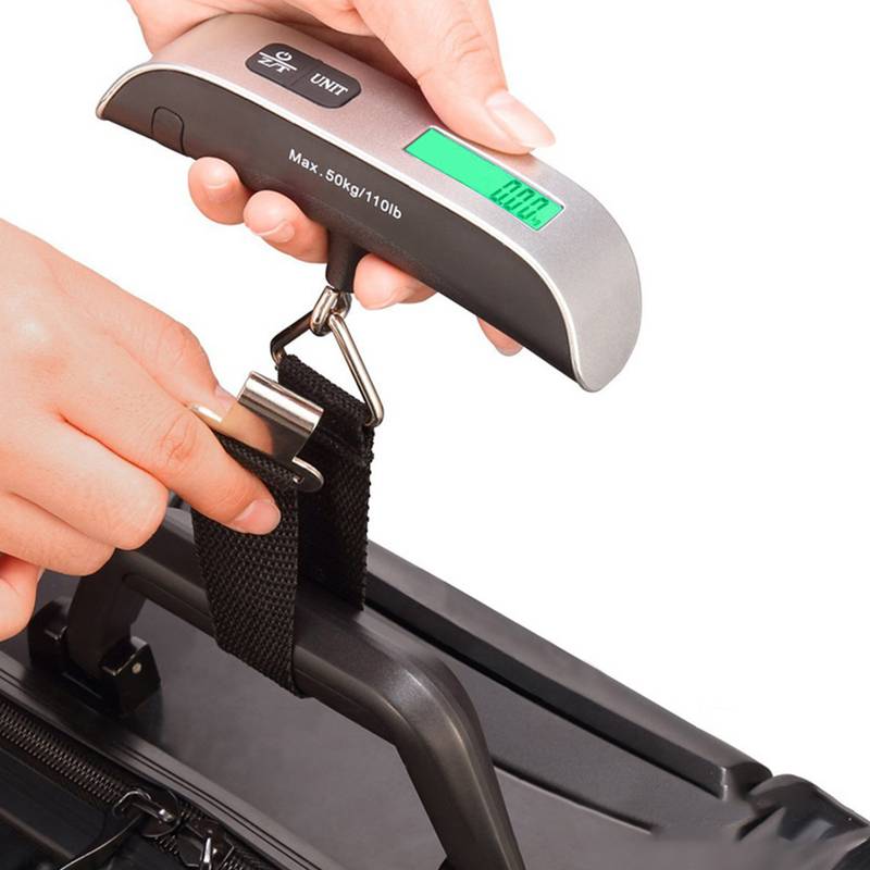 Portable Digital Luggage Scale Digital LCD Display 110lb/50kg Electronic Suitcase Travel Weighs Baggage Bag Weight Balance Tools