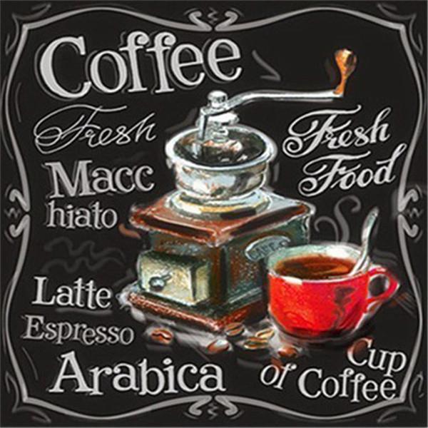 5D diamentowe malowanie nowa kawa Diy diamentowa mozaika sprzedaż tekst zdjęcia dżetów New Arrival!