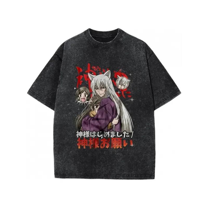 

Футболка с принтом Kamisama Kiss Нанами Томоэ Мужская Женская Стиранный Хлопок Футболки Манга Ретро Футболка Харадзюку Пара Футболка с коротким рукавом S чёрный