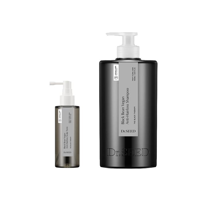 DR.SEED Linha Vegana Anti-Queda de Cabelo de Feijão Preto (Champô 1000ml · Tónico Capilar 150ml · Máscara de Tratamento Capilar 250ml) (13 opções)