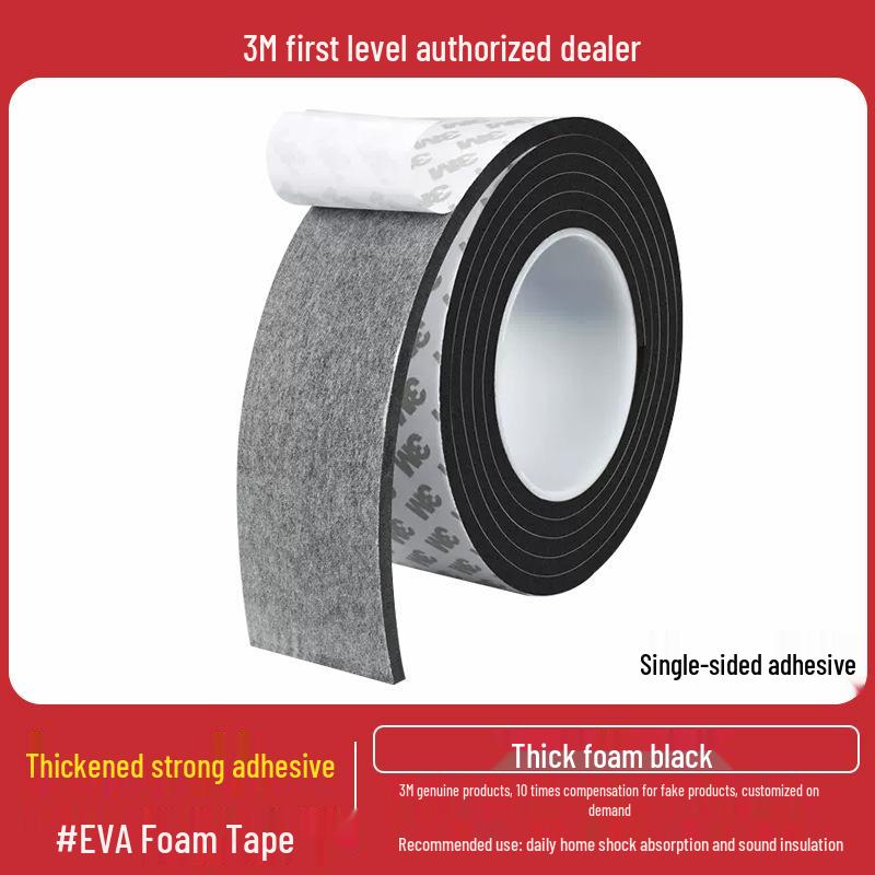 Fita de espuma dupla face de alta viscosidade 3M - Fita EVA espessa, resistente à água, isolante de som e com absorção de choque