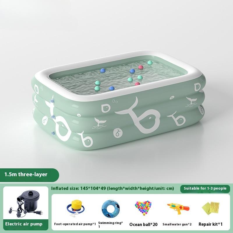 Outdoor Adults and Children Inflatable Swimming Pool Large Folding Thickening Safety Sunshade Household Summer Inflatable Pool