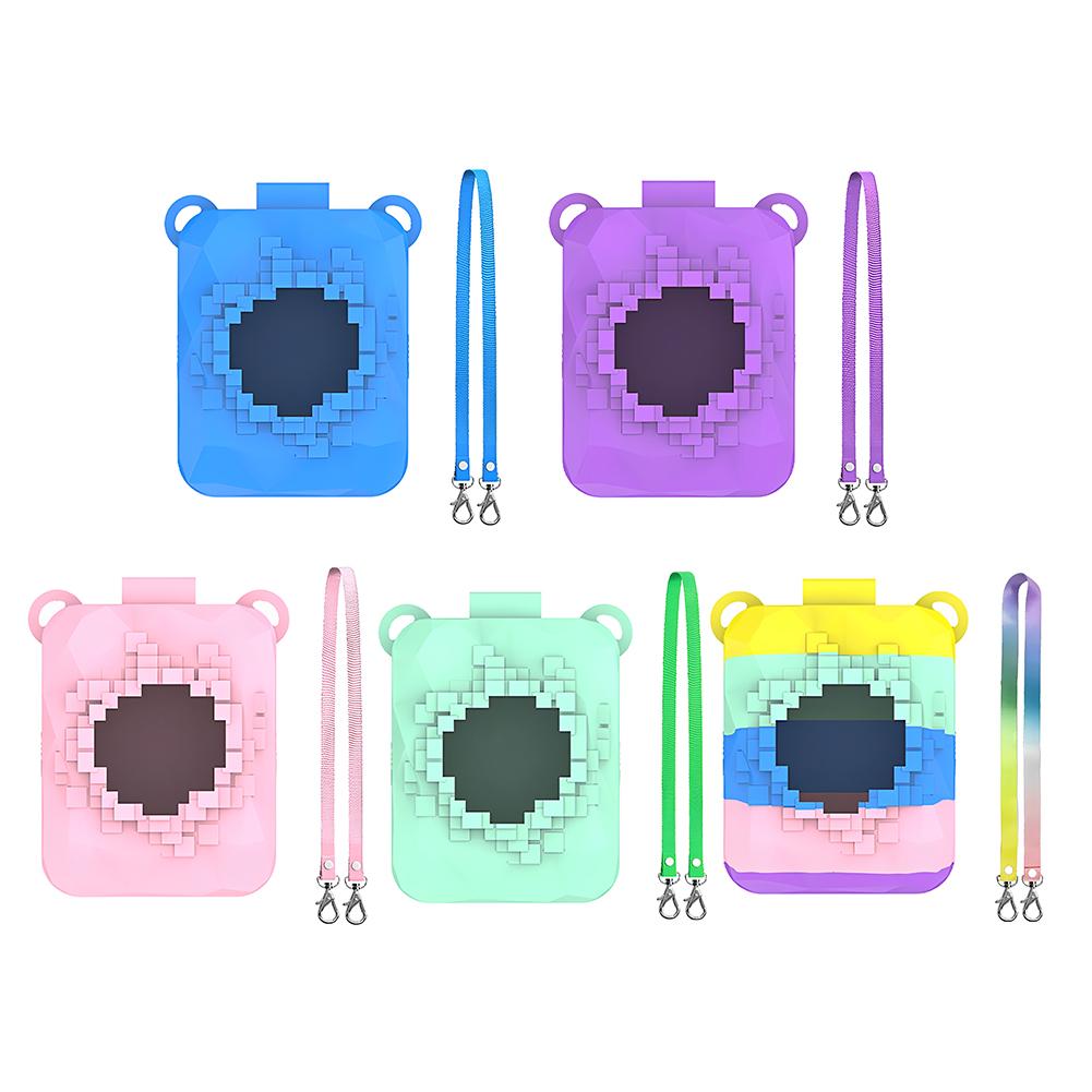 Silicone Case Washable Protective Skin Sleeve with Lanyard Silicone Protective Case for Bitzee Magicals Virtual Electronic Pets