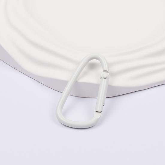 2 Stück Karabinerfederverschluss Leichter Legierungs-Schlüsselanhängerclip Einfacher Einhand-D-förmiger Haken Outdoor-Reisebeutel-Anhänger DIY-Schmuckzubehör