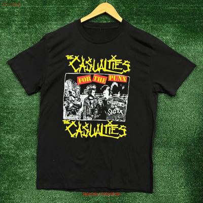 The Casualties For Punx Punk Rock Band T Shirt Size Large Vintage Washed Homme Stretched Unisex Casual Graphic Versatile