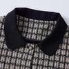 Past Mid-Aged Women's Plaid Lapel Jacket