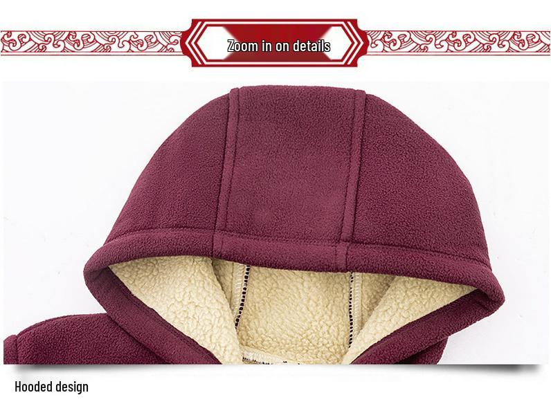 Damen Winter Fleecegefütterter Baumwollmantel für Mittelalte & Ältere