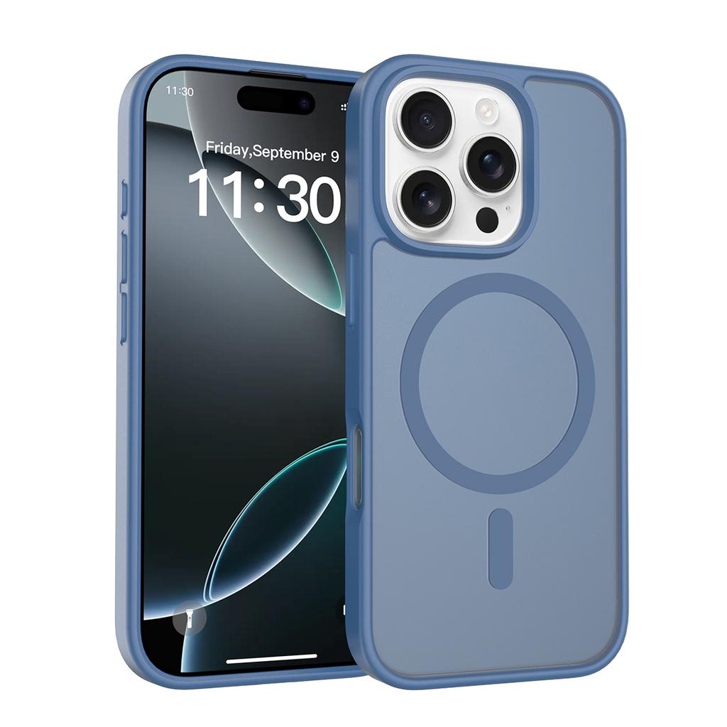 Matte Magnetic Case for Magsafe iPhone Air 17E 17 E 16E 16 Pro Max 15 Plus 14 13 12 Mag Safe Frosted Translucent Silky Touch Anti-stain Phone Cover