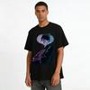 Wunderschöne Anime-Figur mit dunklem Muster Print Tops Trendige Nischen Cool Locker Lässige Langarm-T-Shirts Reines Baumwoll-T-Shirt