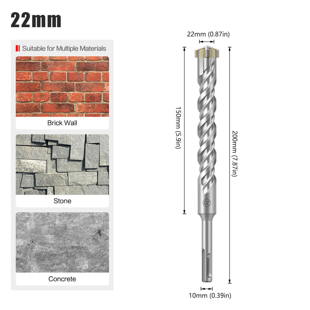 Cross Drill Bit Alloy Electric Hammer Drill Concrete Through Wall Hole Impact Drill Bit, Wall Hole Drill, Electric Hammer Drill Bit