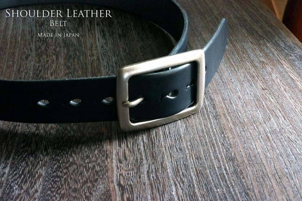 Shoulder Garrison Tanned Rivet Single Piece of 38mm Made In Japan Dark [recurrence (cowhide)] Belt, Leather, Buckle, Men's, Women's, Casual, Leather,