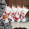 Christmas Stocking for Fireplaces Decoration Stylish Hanging Gifts Bag Santa/Snowman/Elk/Penguins Party Supplies