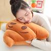 45Cm Cartoon Poop Shit Plush Pillow Stuffed Funny Brown Seat Cushion Hands Burner With Holes Sofa Chair Decor Men Gift