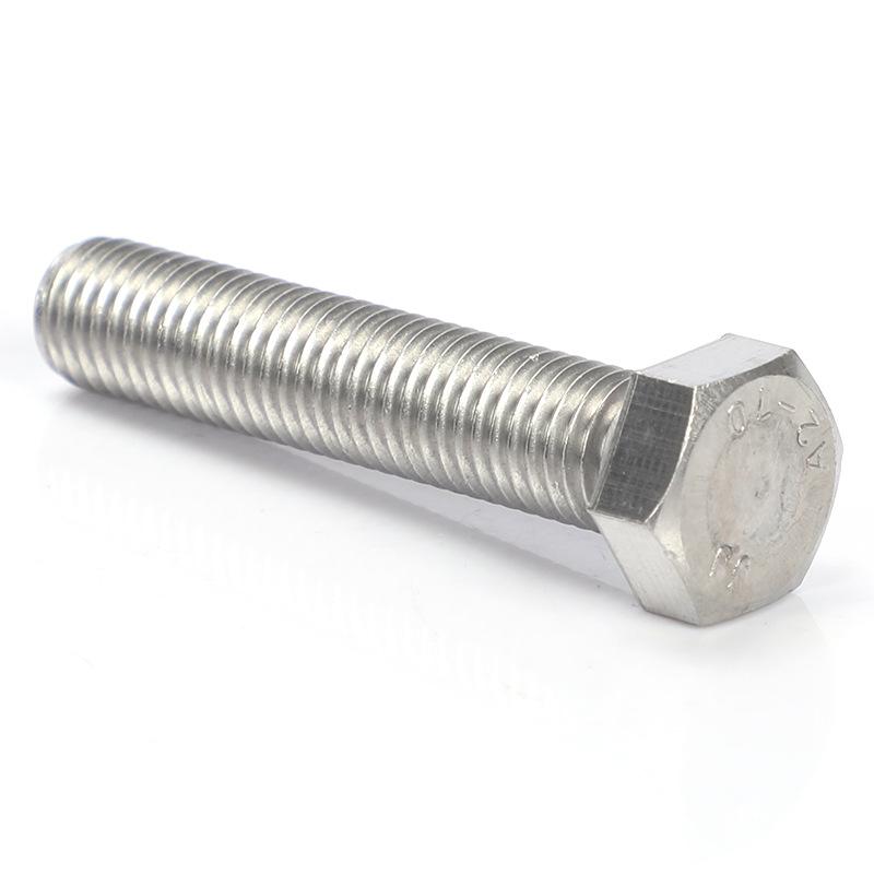 304 Stainless Steel Full Thread Hex Head Bolt M6/M8/M10