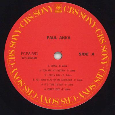 LP Record PAUL ANKA  Paul Anka FCPA581 CBS SONY Japan Jazz Used