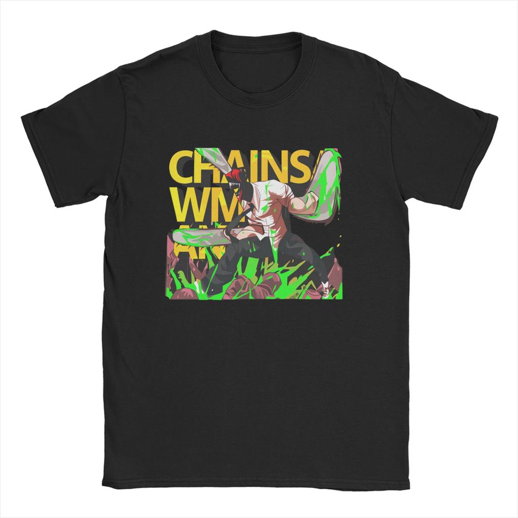 Chainsaws Man Rezes  T Shirt Summer Hipster T Shirts Men's Cotton Comfortable Clothing Short Sleeves Streetwear Tshirt