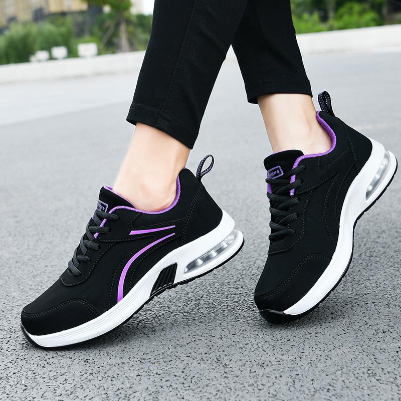 Fashion Women Casual Shoes Air Cushion PU Leather Vulcanized Woman Autumn Fashion Comfortable Sneakers Sports Plus Size Platform