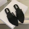 Fashion Fashion Flats Slippers Shoes For Women Mules Summer Beach Slides Female Footwear Pointed Toe Ladies Flats Slippers Sandals Shoes