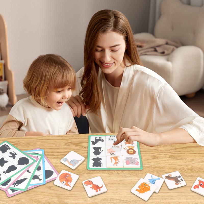 Montessori Shadow Matching Shape Puzzle for Kids – Educational Brain Training Toy