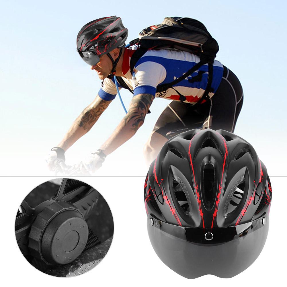 Sicherheitshelm für Erwachsene Mountain-Rennrad Leichtes Fahrradzubehör mit Brille