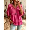 QICED Bluse e Camicie Casual da Donna alla Moda con Scollo a V e Maniche Corte