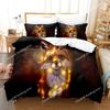 Cartoon Fox Bedding Set Cute Fox with Flower Feather Headband Duvet Cover Twin Full Queen King Polyester Duvet Cover Girls Boys