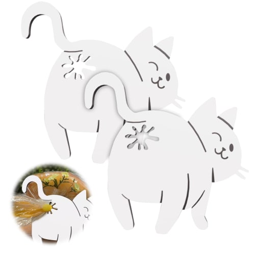 Doyime Funny Cat Butt Bread Bag Clips, Set of 2, Cat Butt Food Clips for Food Storage, Kitchen Accessories, Moisture Protection, Anti-oxidation, Fresh