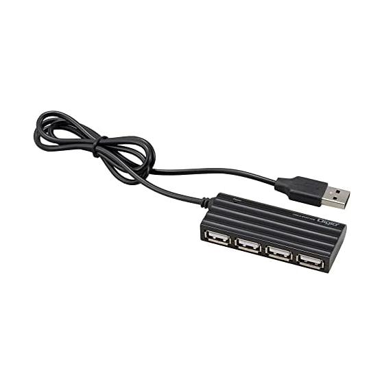 USB-хаб Nakabayashi Digio2, USB 2.0, 4 порта, 80 см, черный