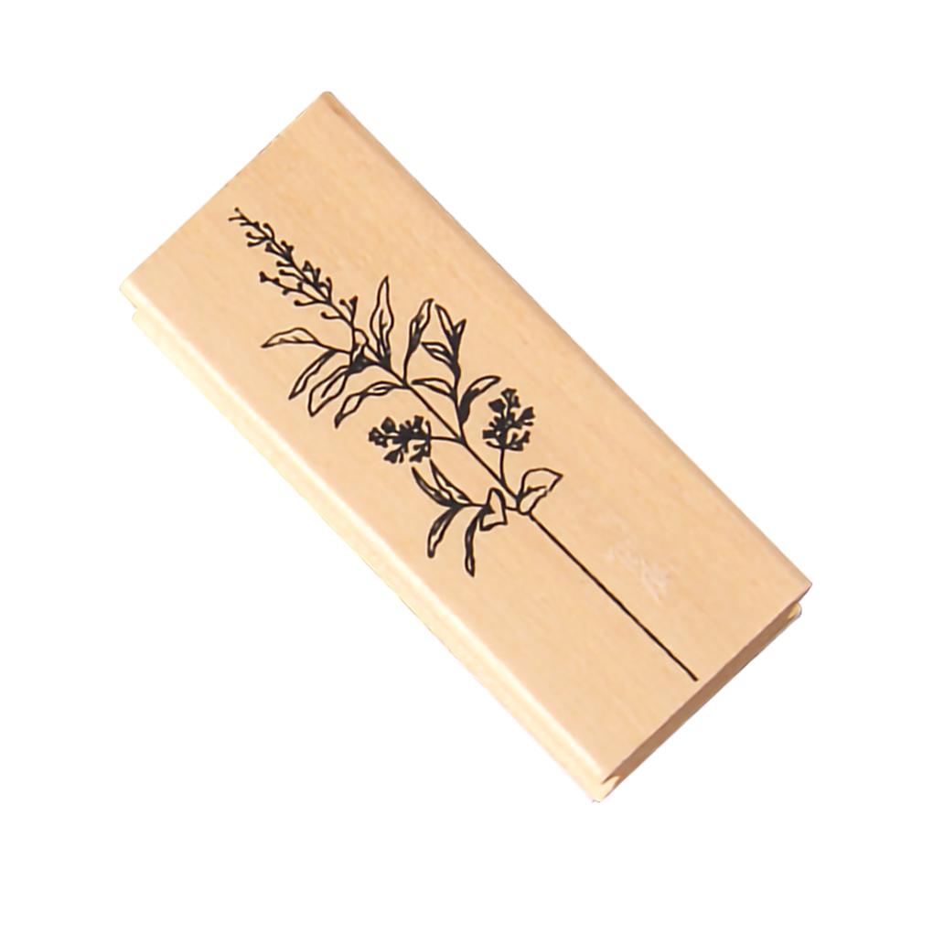 

Винтажные штампы с изображением травянистых растений, деревянные резиновые штампы своими руками для скрапбукинга liu lan
