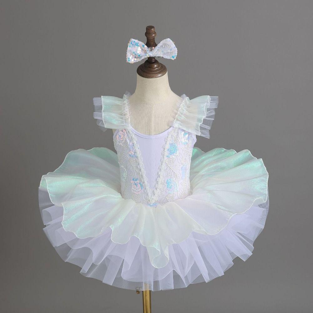 Sequin Ballet Tutu Dance Skirts Modern Performance Clothes Fashion Dance Costume  Kids Girls