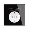 Presa con Interfaccia Tipo-C, Pannello Acrilico Standard EU Francese Standard Tedesco Presa Standard Francese con USB