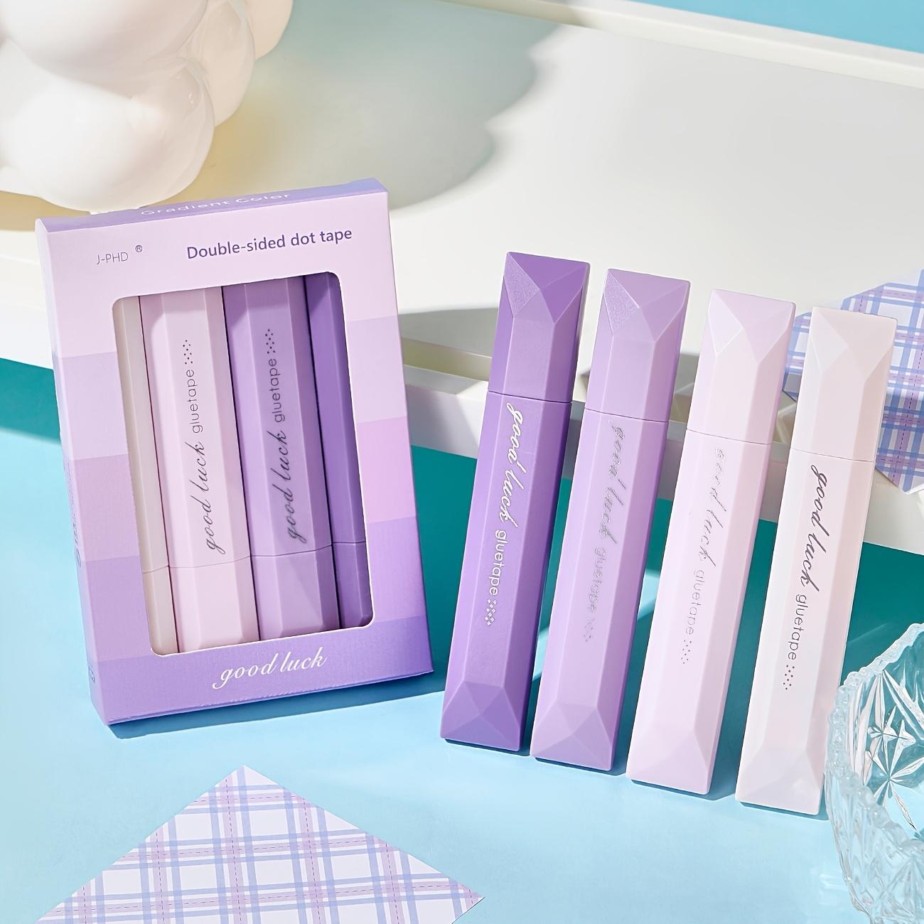 

4 шт. Водонепроникна клейка стрічка для скрапбукінгу - Легка у використанні, для пакування подарунків та кріплення фотографій, Ідеальна для мистецьких проєктів, Матеріали для скрапбукінгу фіолетовий