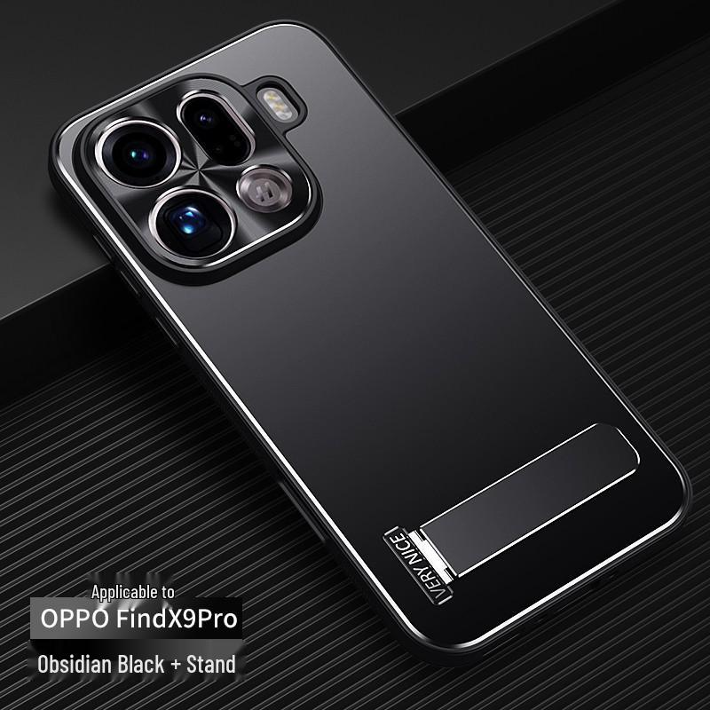 OPPO Find X9 Ultra Metal Frosted Stand Protective Phone Case - Full Coverage, Drop-proof