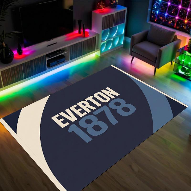 Everton Football Design Crystal Velvet Carpet Cozy Non?Slip Printed Rug For Bedroom Living Room Entrance