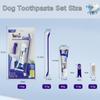 Rnlrclrl Dog Toothpaste and Toothbrush Set Dog Dental Care Fresh Breath Kit,Dual Ended Toothbrush,2 Pack Finger Toothbrushs