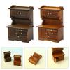 1/16 Scale Miniature Wooden Sideboard Cupboard Bookshelf for Dollhouse Kitchen and Living Room Display Decors Furniture