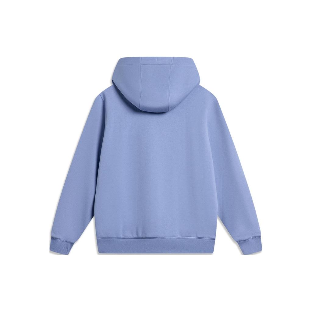 Li Ning China Color Series Solid Loose Pullover Hoodie Unisex Hoodies Butterfly-Blue AWDU031-4