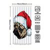 Tu Cute Bulldog Christmas Shower Curtain Festive Holiday Decor Bathroom Set Waterproof Fabric Print Holiday Gift For Dog Lovers