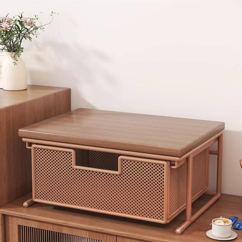 Desktop Coffee Station Organizer, Multifunctional Countertop Storage Shelf with Drawer, Cup Holder & Spice Rack, Kitchen