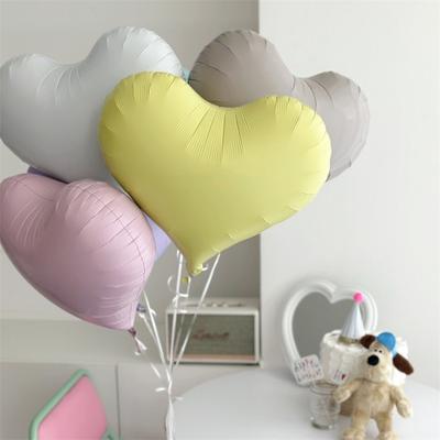 Frosted Love Balloon Gentle Heart 22 Inch Aluminum Film Birthday Confession Valentine's Day Macaron Party