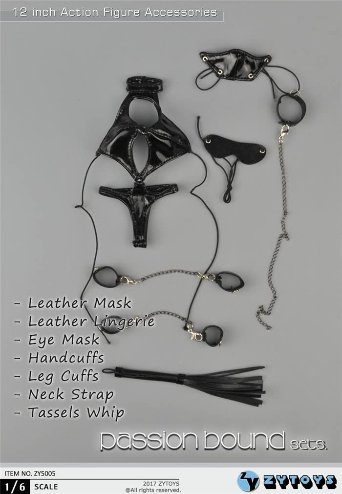 [TOYBARJAPAN] 1/6 skala actionfigur ZYTOYS ZY5005 Supersexiga SM-läderunderkläder för vackra kvinnor och tillbehörsset (kropp och huvud ingår ej)