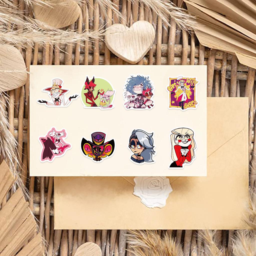 50 Pictures of Animated Hell Inn Graffiti Stickers Guitar Notebook Suitcase DIY Waterproof Stickers