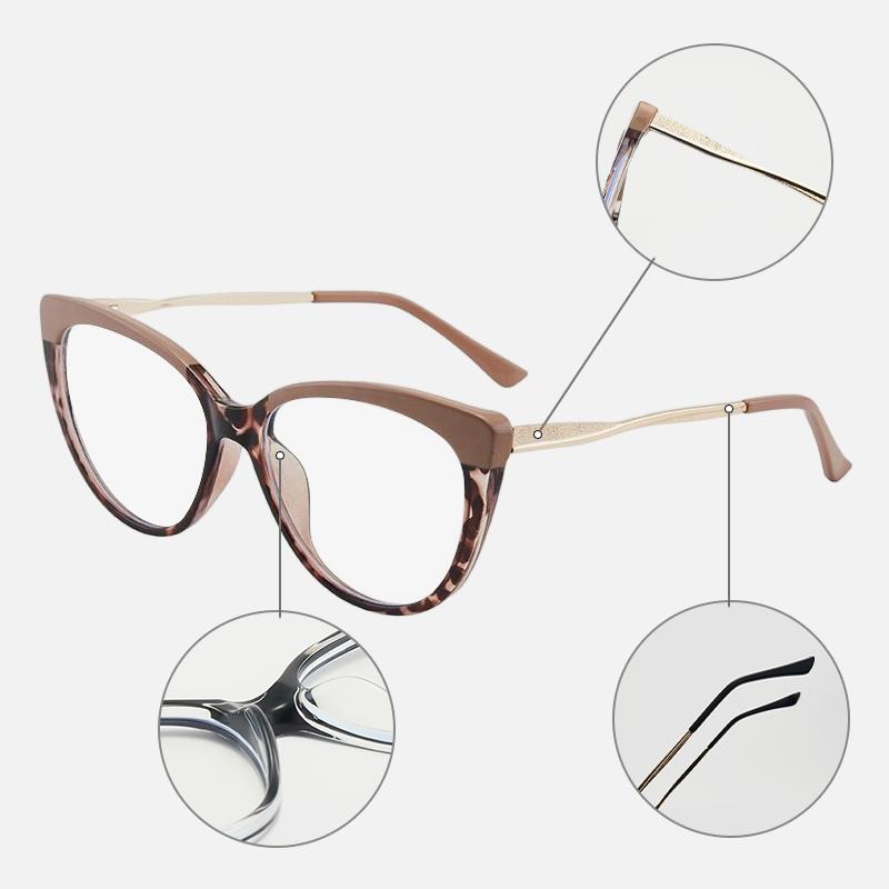 Blue Light Glasses Women Fashion Cat Eye Glasses Transparent Female Vintage Anti Fatigue Computer Eyeglasses Men Plain Glasses