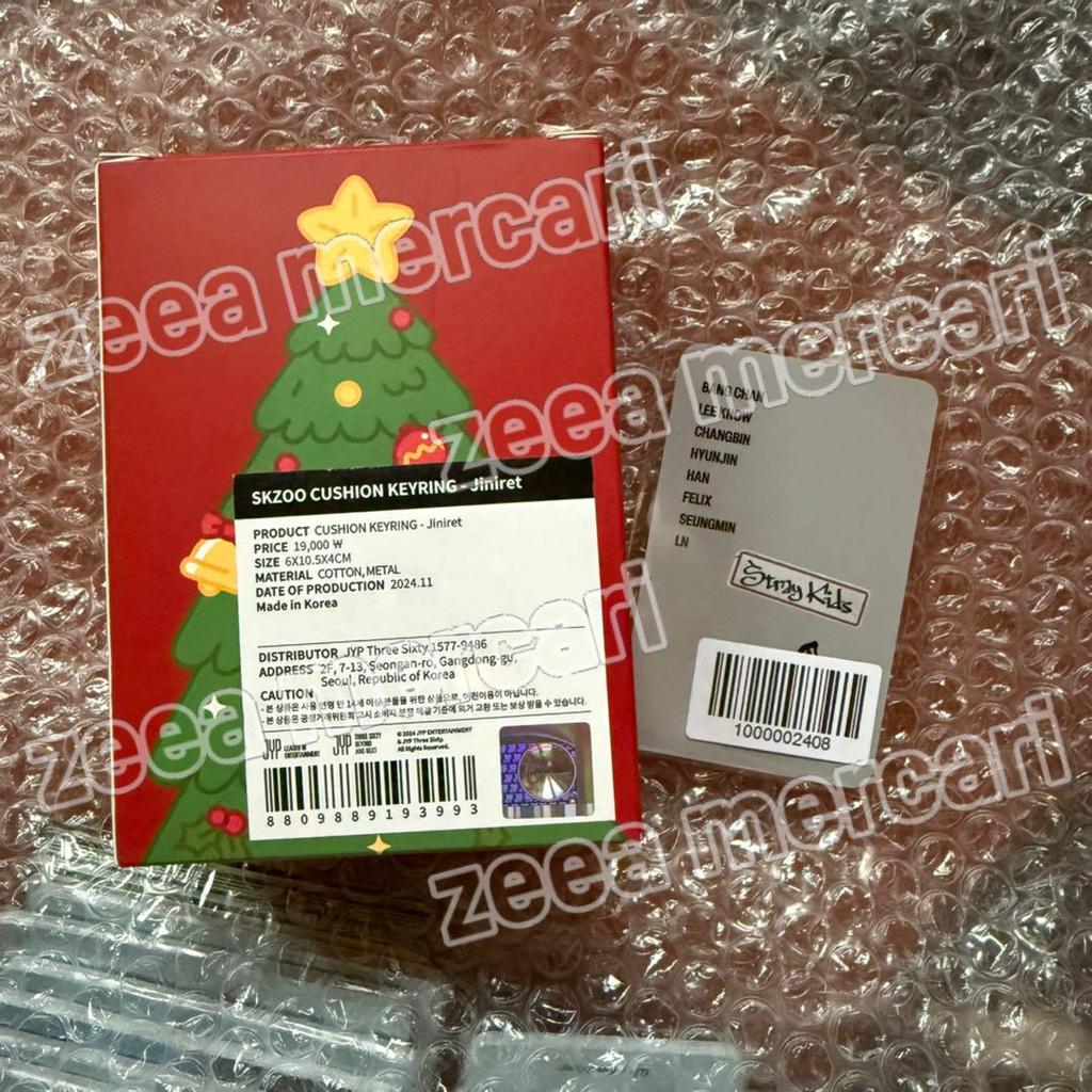 [USED] SKZOO Genielet Cushion Keychain + Hyunjin Trading Card