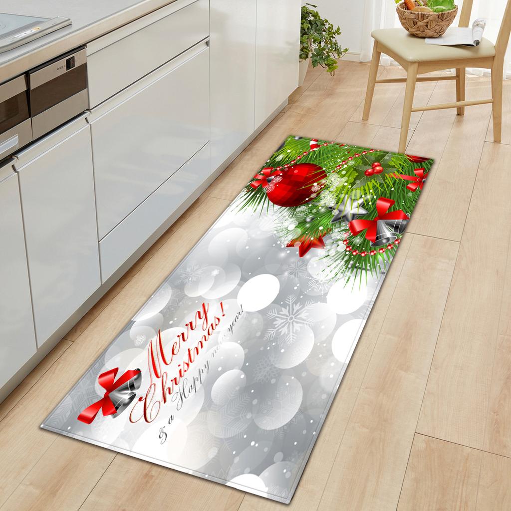 Christmas Porch Entrance Mat Kitchen Absorbent Strip Bathroom Non-Slip Mat Bedroom Living Room Carpet Floor Mat