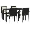 VidaXL Garden Dining Furniture and Cushions 5pcs Black Wicker 3185109