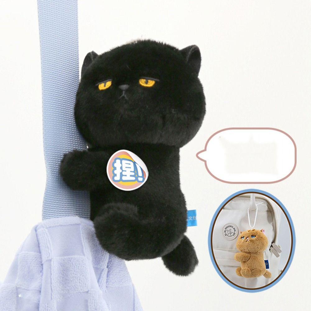 Cartoon Animal Cat Plush Pendant Soft Key Chain Cute Cartoon Clip Doll Toy  Birthday Gift